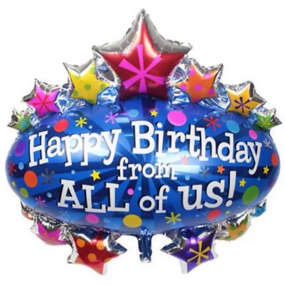 Happy birthday from all of us‎ foil balloon